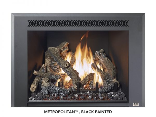 Fireplace X | 616 Deluxe Metropolitan Black Painted
